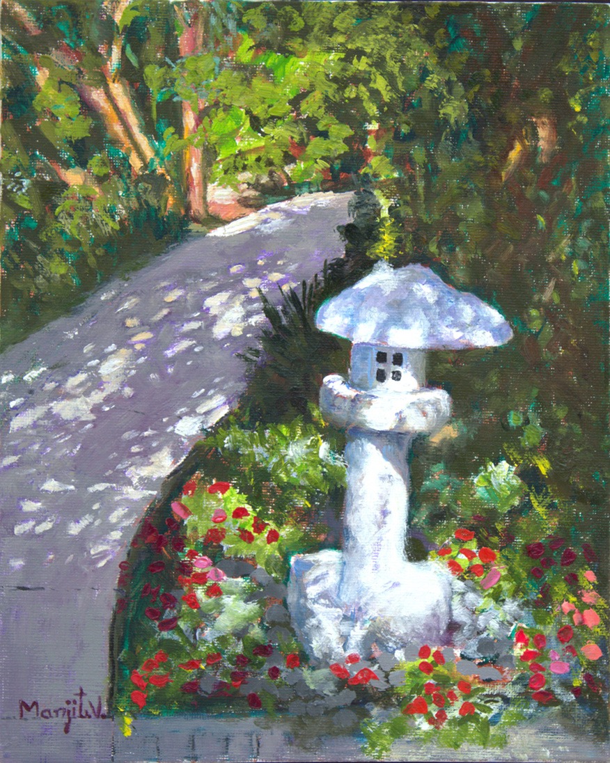 Painting of a garden